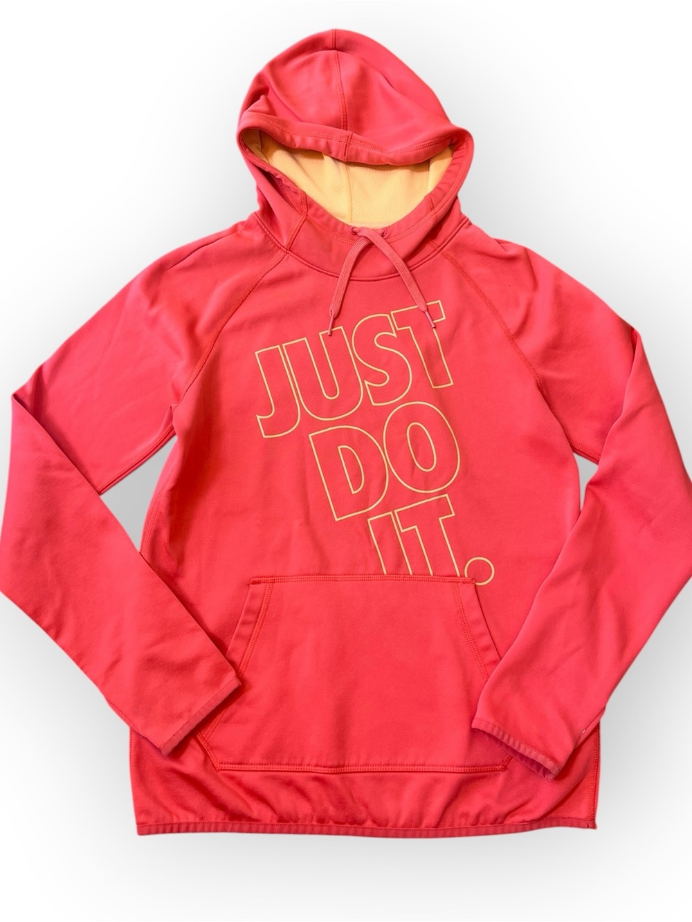 Nike Pink Hoodie with Orange Hood Lining